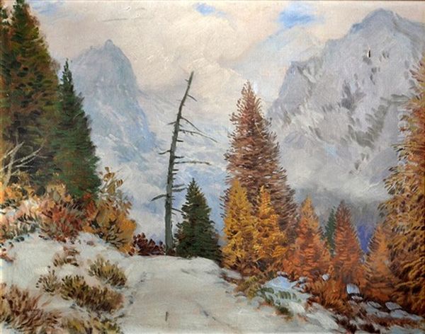 Way To Poprad Ball Oil Painting by Karl Schadt