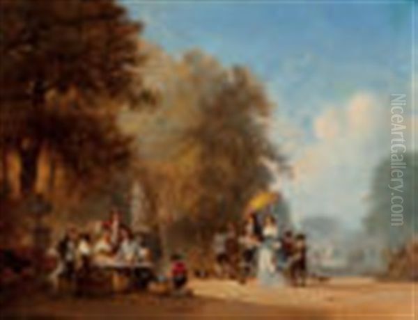 Fete Galante Oil Painting by Hendrik Frans (Henri) Schaefels