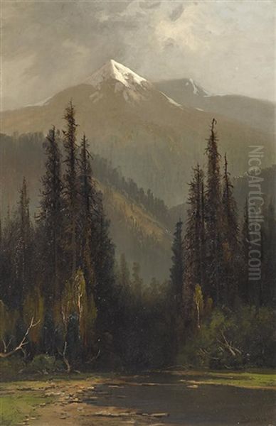 Eddy's Peak, Northern California Oil Painting by Frederick Ferdinand Schafer