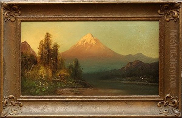 Mount Hood Oil Painting by Frederick Ferdinand Schafer