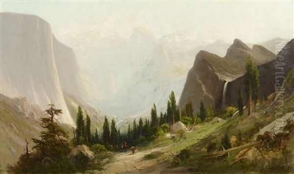 Yosemite Oil Painting by Frederick Ferdinand Schafer