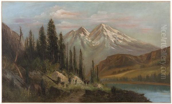 Mt. Shasta California Oil Painting by Frederick Ferdinand Schafer