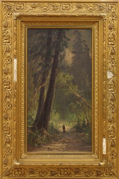 Near Glenwood, Santa Cruz Mountains Oil Painting by Frederick Ferdinand Schafer