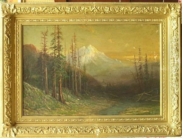 Mt. Hood Oil Painting by Frederick Ferdinand Schafer