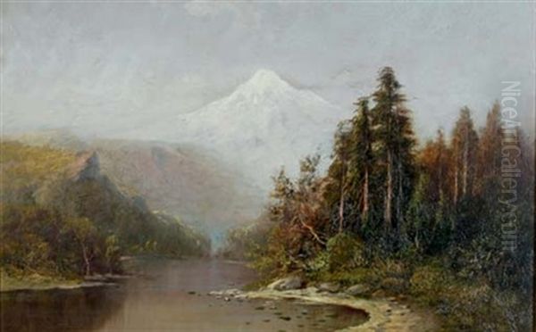 Mt. Hood Oil Painting by Frederick Ferdinand Schafer