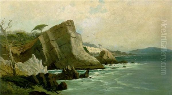 Cypress Point (midway Point Between Carmel And Monterey) Oil Painting by Frederick Ferdinand Schafer