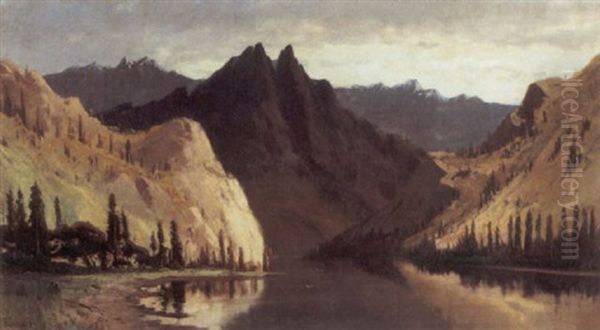 Wasatch Mountains Oil Painting by Frederick Ferdinand Schafer