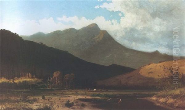 Mt. Tamalpais From Ross Valley Oil Painting by Frederick Ferdinand Schafer