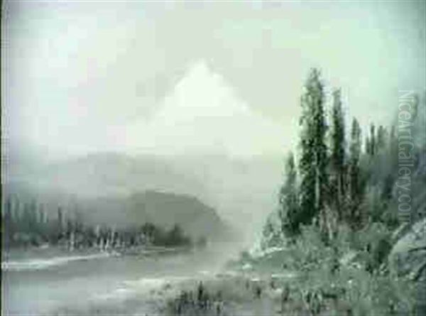 Mt. Hood From Hood River Oil Painting by Frederick Ferdinand Schafer