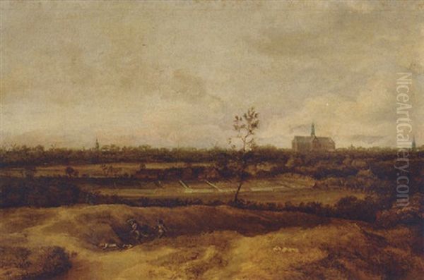 A View Of Haarlem Oil Painting by Cornelis Simonsz van der Schalcke