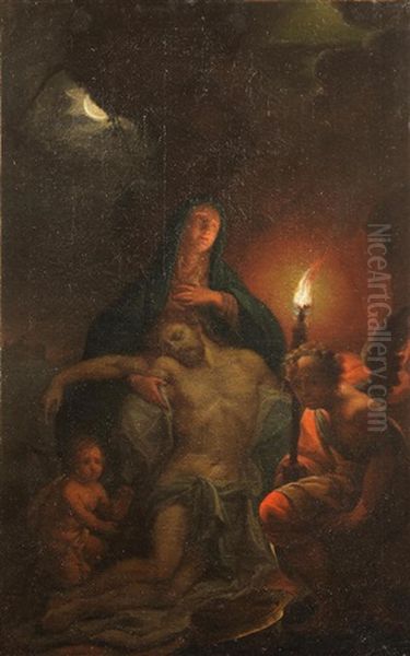 The Pieta Oil Painting by Godfried Schalcken