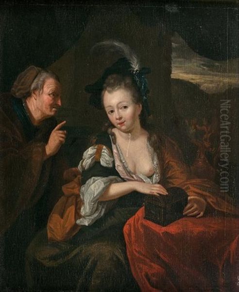 La Boite De Pandore Oil Painting by Godfried Schalcken