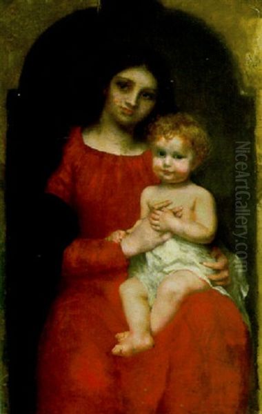 Madonna Mit Kind Oil Painting by Emanuel Schaltegger