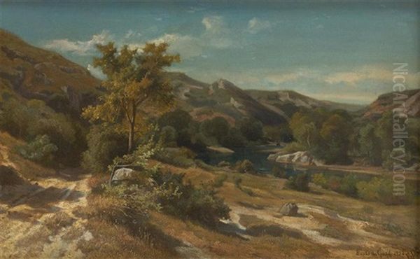 Vue Plongeante Sur Le Guar Oil Painting by Edmond De Schampheleer