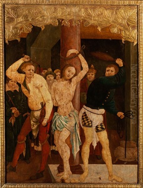 Geiselung Christi (hans Leonhard Schaufelein And Workshop) Oil Painting by Hans Leonhard Schaeufelein