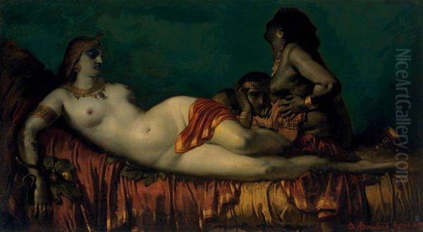 Cleopatra Oil Painting by Antoine Joseph Bourlard