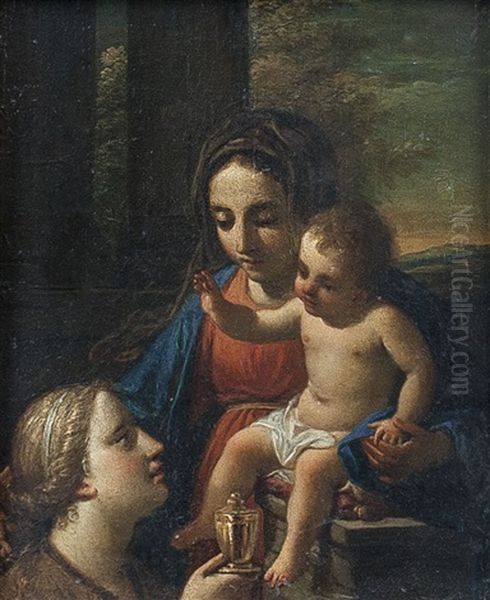 Vergine Con Bambino E Santa Maria Maddalena Oil Painting by Bartolomeo Schedoni