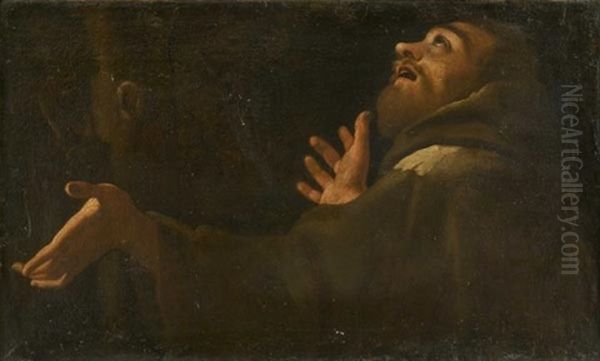 San Francesco In Preghiera Oil Painting by Bartolomeo Schedoni