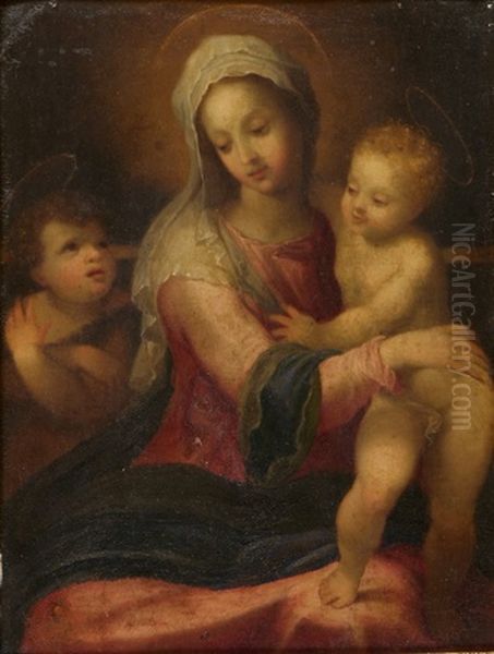 Madonna Mit Kind Und Johannesknaben by Bartolomeo Schedoni