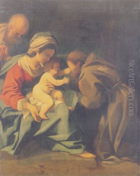 The Holy Family With Saint Francis Oil Painting by Bartolomeo Schedoni