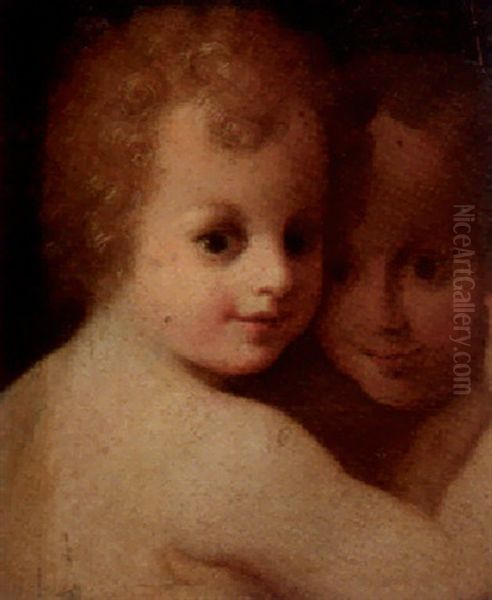 The Infant Christ And The Infant Saint John The Baptist Oil Painting by Bartolomeo Schedoni