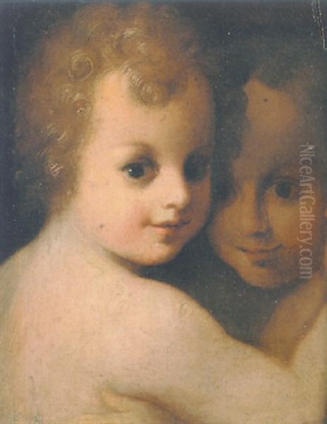 Two Putti Oil Painting by Bartolomeo Schedoni