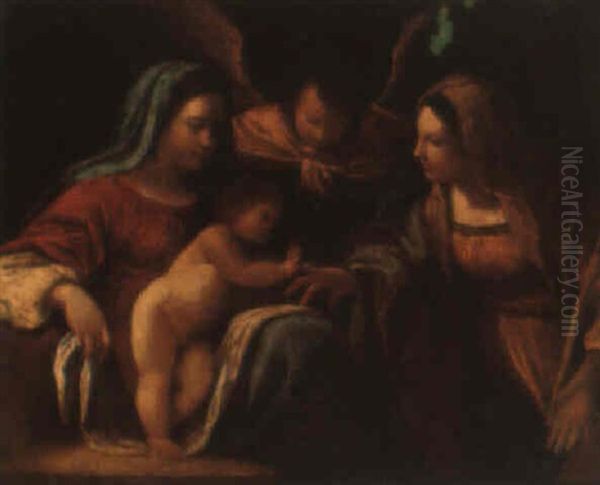 The Mystic Marriage Of St. Catherine Oil Painting by Bartolomeo Schedoni