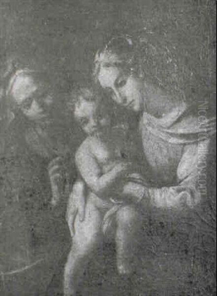 The Madonna And Child With St. Anne Oil Painting by Bartolomeo Schedoni