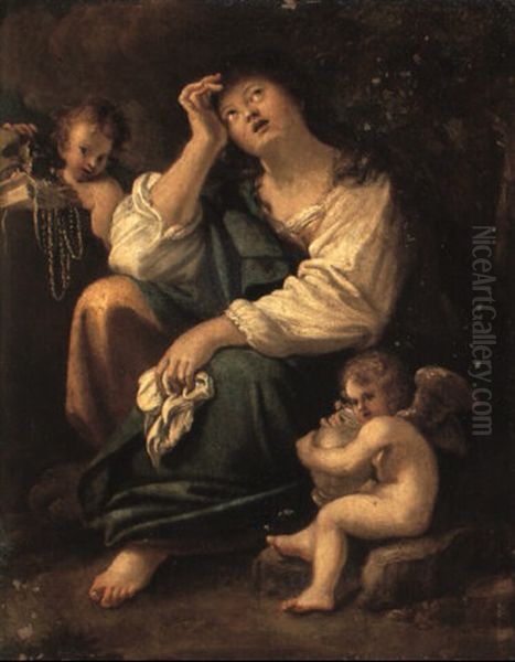 The Penitent Magdalen Oil Painting by Bartolomeo Schedoni