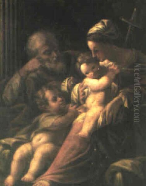 The Holy Family With The Infant St. John by Bartolomeo Schedoni