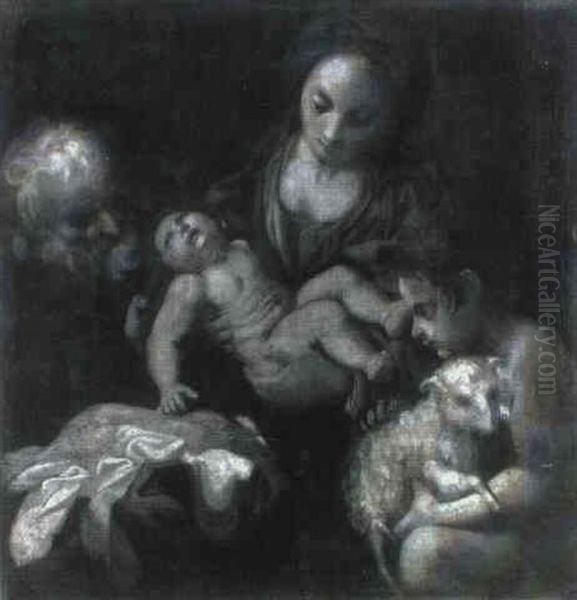 La Sainte Famille Oil Painting by Bartolomeo Schedoni