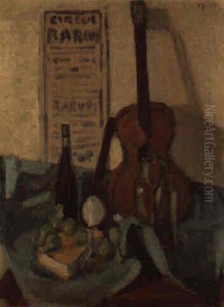 Stilleben Mit Gitarre by Kurt Scheele