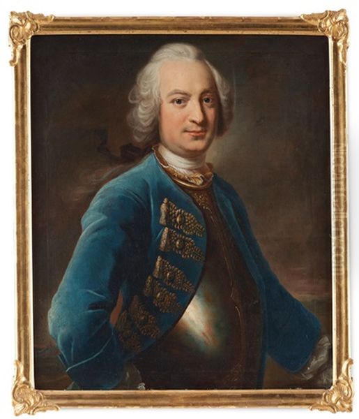 Carl Julius Bernhard Von Bohlen  (1738-1813) Oil Painting by Johann Henrik Scheffel