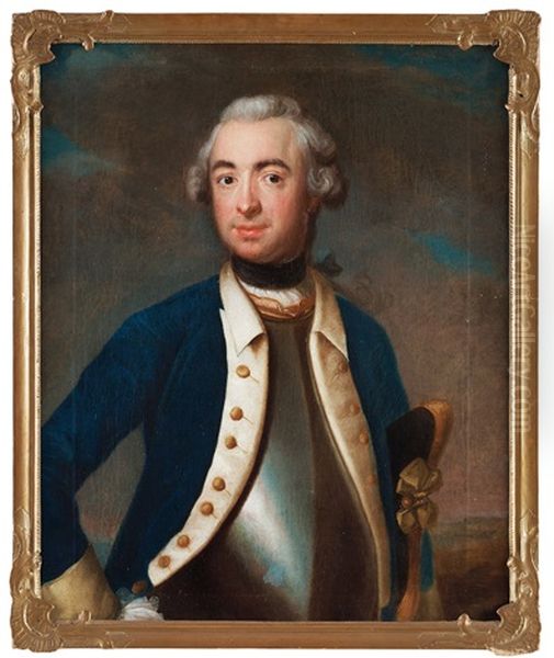 Claes Cederstrom (1726-1778) Oil Painting by Johann Henrik Scheffel