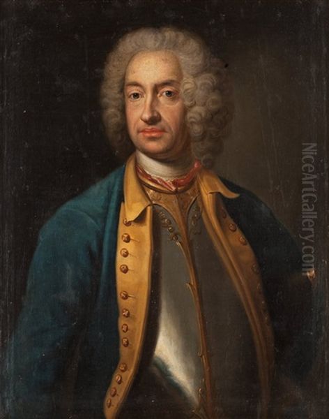 Knut Gustaf Sparre (1684-1733) Oil Painting by Johann Henrik Scheffel