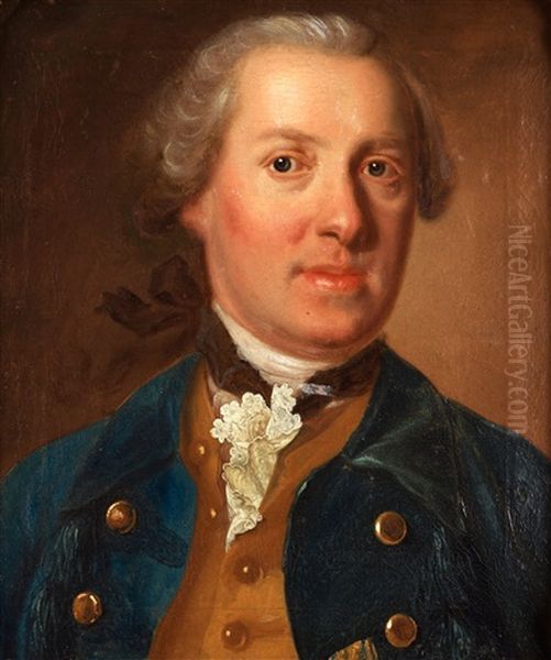 Erik Adolf Printzenskold (1718-1796) Oil Painting by Johann Henrik Scheffel