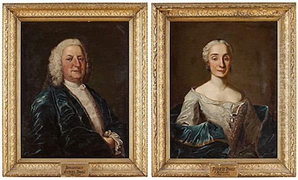 Samuel Troili 0och Agneta Troili, Fodd Kolthoff Oil Painting by Johann Henrik Scheffel