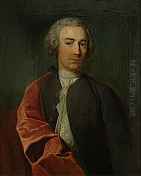 Brukspatron Magnus J:son Ullmarck Oil Painting by Johann Henrik Scheffel