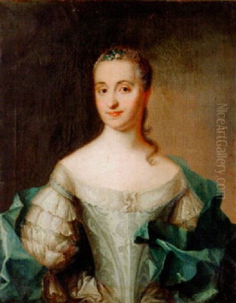 Maria Inga Gerner Oil Painting by Johann Henrik Scheffel