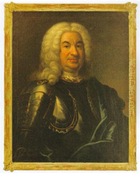 Portratt Friherre Goran Gustaf Rosenhane Oil Painting by Johann Henrik Scheffel