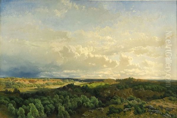 Sommerliche Landschaft Oil Painting by Johann Baptist Scheffer von Leonhardshoff