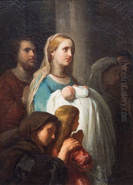 The Baptism Oil Painting by Ary Scheffer