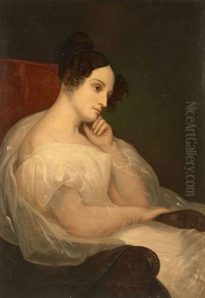 Portrait De Marie-josephine Souham, Duchesse D'elchingen by Ary Scheffer