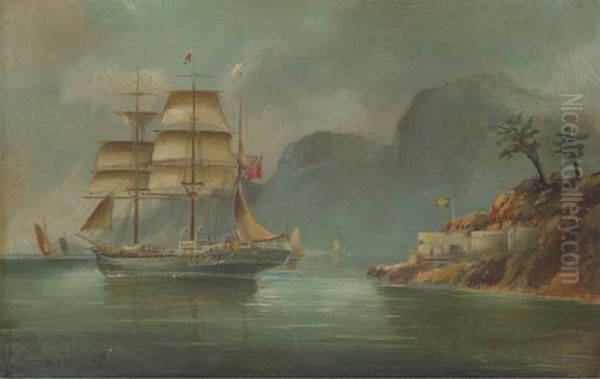 The Glenfalloch Mary... Off Chinese Waters Oil Painting by James C. Bourne