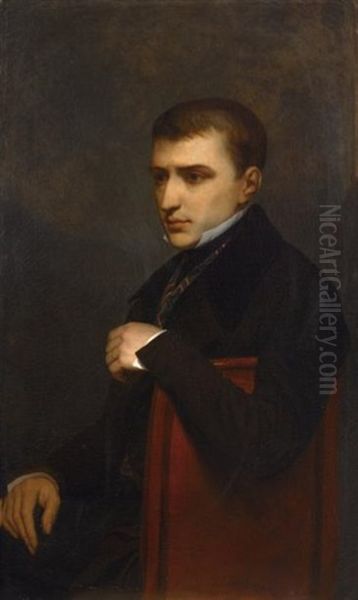 Portrait De Jeune Homme Oil Painting by Ary Scheffer