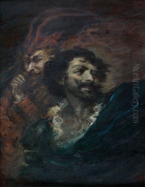 Faust Et Mephistopheles Oil Painting by Ary Scheffer