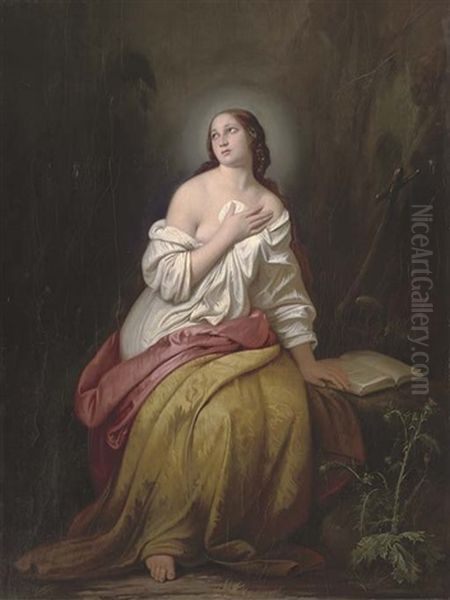 The Penitent Magdelene Oil Painting by Ary Scheffer