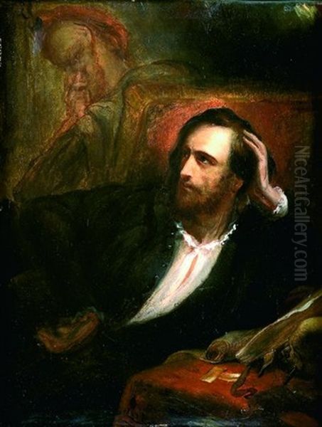 Faust Dans Son Cabinet, D'apres Le Faust De Goethe by Ary Scheffer