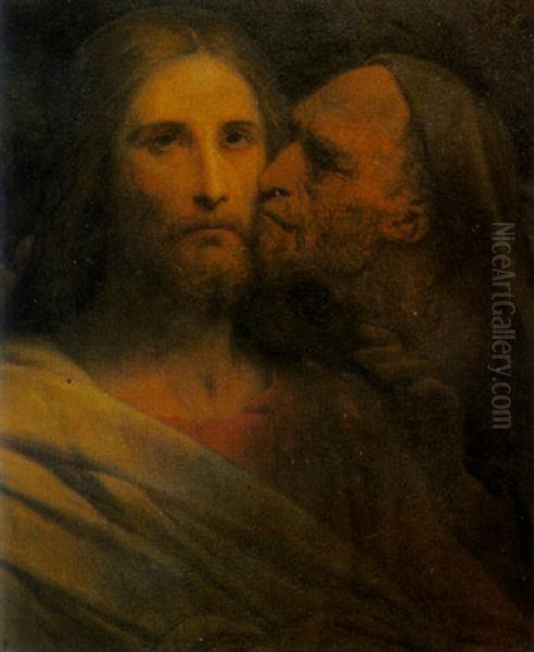 Le Baiser De Judas Oil Painting by Ary Scheffer