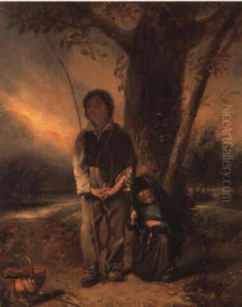 Enfants Oil Painting by Ary Scheffer